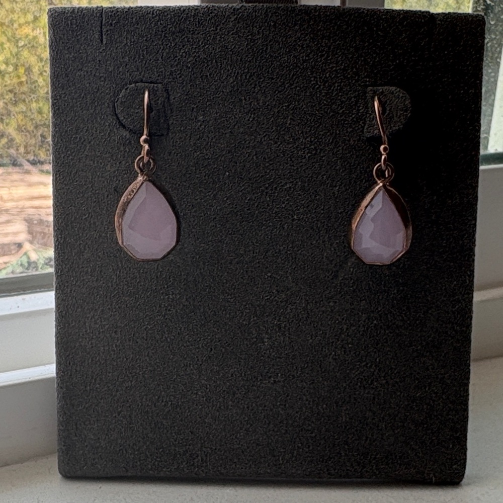 Elegant Pink Teardrop Earrings